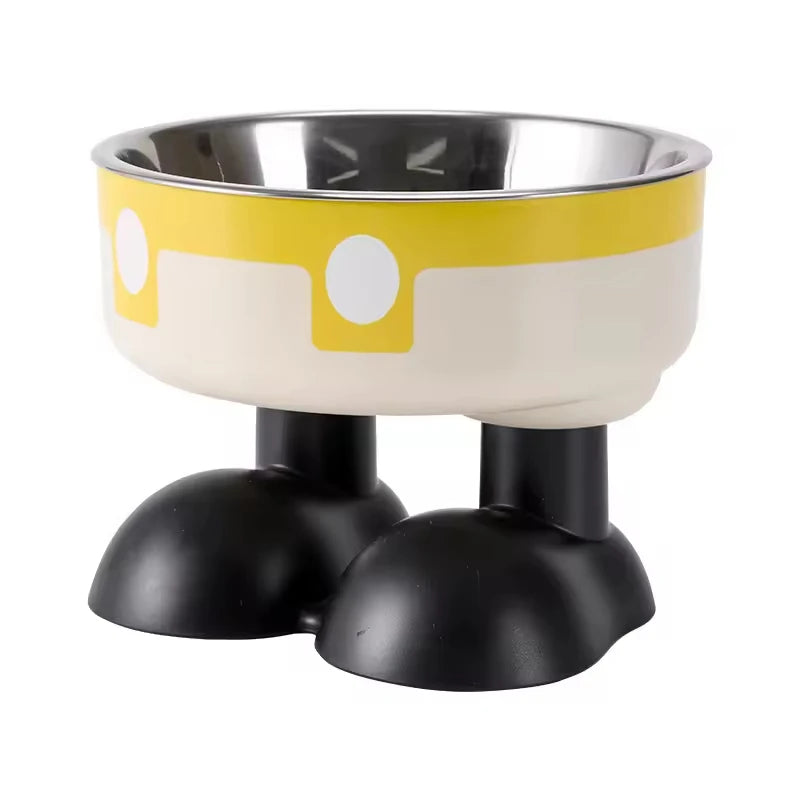 Fine Era Large Capacity Stainless Steel Pet Bowl - 15° Raised Neck Protection Feeder for Dogs & Cats