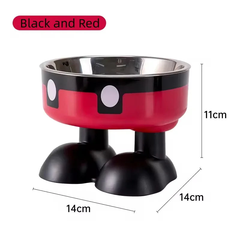 Fine Era Large Capacity Stainless Steel Pet Bowl - 15° Raised Neck Protection Feeder for Dogs & Cats