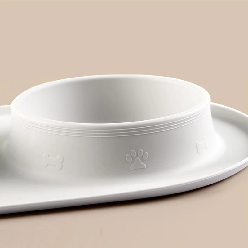 Portable Silicone & Stainless Steel Pet Double Bowl - Foldable Travel Feeder for Dogs and Cats