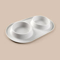 Portable Silicone & Stainless Steel Pet Double Bowl - Foldable Travel Feeder for Dogs and Cats