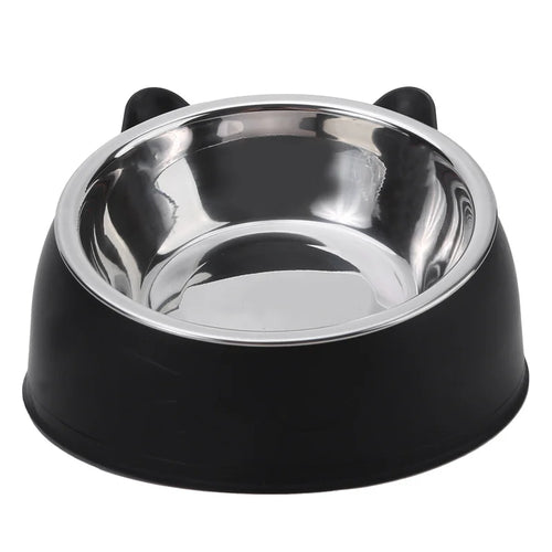 15° Raised Cat & Dog Bowl - 100ml Ergonomic Neck Guard Pet Feeder with Non-Slip Base