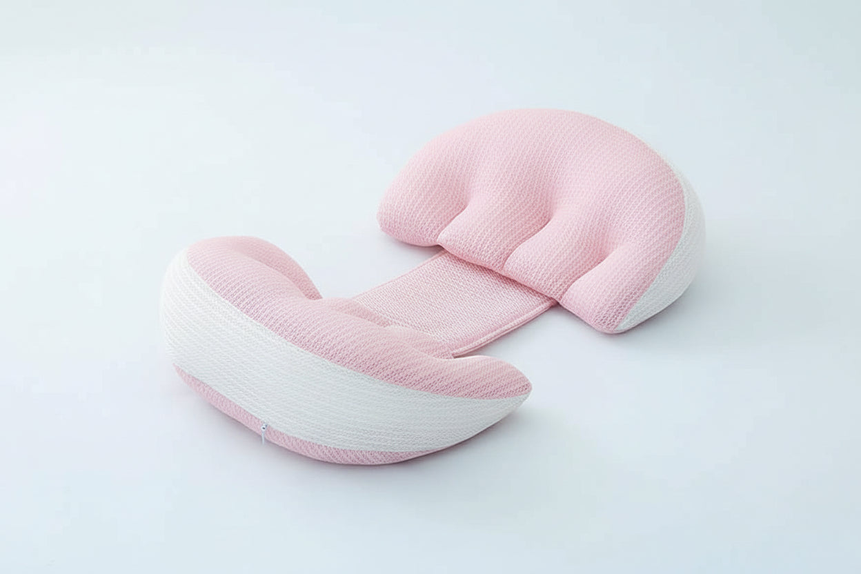 The Belly-Back Cradle: Dual Wedge Pregnancy Pillow for 360° Support