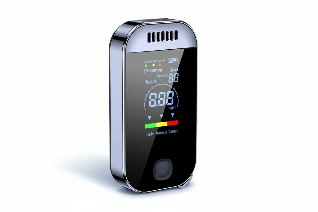 Breathalyzer with LCD Display and Non Contact Sensor Technology