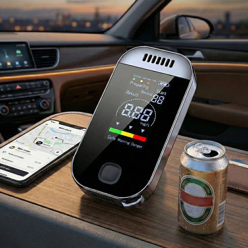 Breathalyzer with LCD Display and Non Contact Sensor Technology